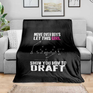 Girls Fantasy Football Throw Blanket Move Over Boys Draft Party Commish FFL TS10 Print Your Wear