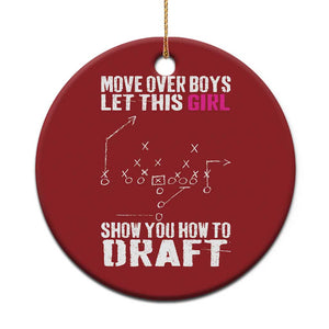 Girls Fantasy Football Christmas Ornament Move Over Boys Draft Party Commish FFL TS10 Print Your Wear