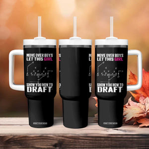 Girls Fantasy Football Tumbler With Handle Move Over Boys Draft Party Commish FFL TS10 Print Your Wear