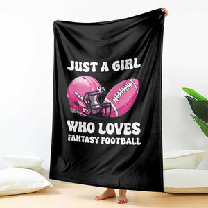 Funny Just A Girl Who Loves Fantasy Football Throw Blanket TS10 Print Your Wear