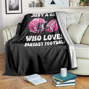 Funny Just A Girl Who Loves Fantasy Football Throw Blanket TS10 Print Your Wear