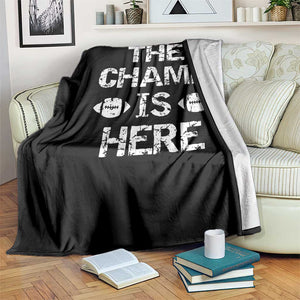 Funny Fantasy Football Champion Throw Blanket Champ Draft Party Commish FFL TS10 Print Your Wear