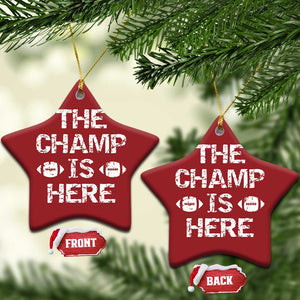 Funny Fantasy Football Champion Christmas Ornament Champ Draft Party Commish FFL TS10 Star Red Print Your Wear