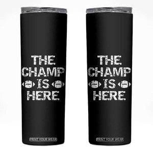 Funny Fantasy Football Champion Skinny Tumbler Champ Draft Party Commish FFL TS10 Black Print Your Wear