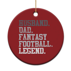 Husband Dad Fantasy Football Legend Christmas Ornament Retro Fathers Day TS10 Print Your Wear