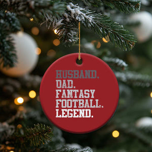 Husband Dad Fantasy Football Legend Christmas Ornament Retro Fathers Day TS10 Print Your Wear