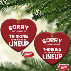 Funny Fantasy Football Player Christmas Ornament Commissioner Draft Party TS10 Heart Red Print Your Wear