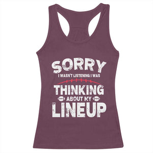 Funny Fantasy Football Player Racerback Tank Top Commissioner Draft Party TS10 Maroon Print Your Wear