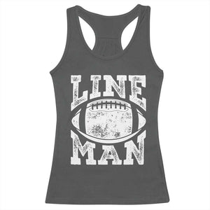 Football Linemen Racerback Tank Top Vintage Offensive Lineman TS10 Dark Heather Print Your Wear