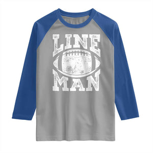 Football Linemen Raglan Shirt Vintage Offensive Lineman TS10 Sport Gray Royal Print Your Wear