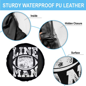 Football Linemen Spare Tire Cover Vintage Offensive Lineman TS10 Print Your Wear