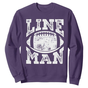 Football Linemen Sweatshirt Vintage Offensive Lineman TS10 Purple Print Your Wear