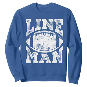 Football Linemen Sweatshirt Vintage Offensive Lineman TS10 Royal Blue Print Your Wear