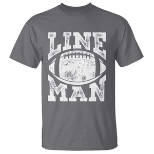 Football Linemen T Shirt Vintage Offensive Lineman TS10 Charcoal Print Your Wear