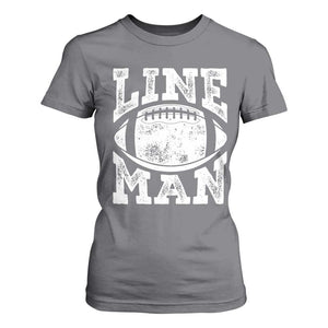 Football Linemen T Shirt For Women Vintage Offensive Lineman TS10 Charcoal Print Your Wear