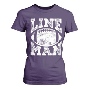Football Linemen T Shirt For Women Vintage Offensive Lineman TS10 Purple Print Your Wear