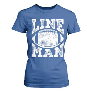 Football Linemen T Shirt For Women Vintage Offensive Lineman TS10 Royal Blue Print Your Wear