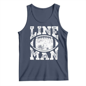Football Linemen Tank Top Vintage Offensive Lineman TS10 Navy Print Your Wear