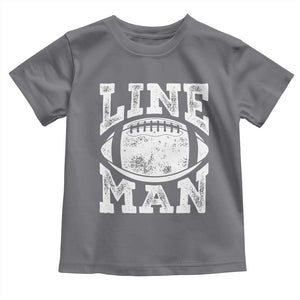 Football Linemen Toddler T Shirt Vintage Offensive Lineman TS10 Charcoal Print Your Wear