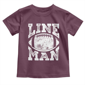 Football Linemen Toddler T Shirt Vintage Offensive Lineman TS10 Maroon Print Your Wear