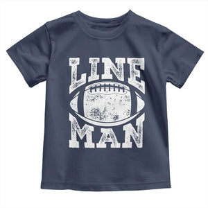 Football Linemen Toddler T Shirt Vintage Offensive Lineman TS10 Navy Print Your Wear
