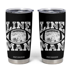 Football Linemen Tumbler Cup Vintage Offensive Lineman TS10 Black Print Your Wear