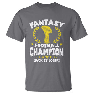 Fantasy Football Legend T Shirt Suck It Loser Funny Champ Champion Draft TS10 Charcoal Print Your Wear
