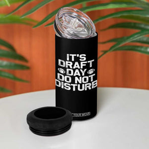 Funny Fantasy Football 4 in 1 Can Cooler Tumbler It's Draft Day Do Not Disturb TS10 Print Your Wear
