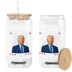 Funny Fantasy Football Glass Can Joe Biden Confused Drafting Kicker Draft Party TS10 Print Your Wear