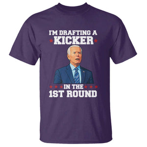 Funny Fantasy Football T Shirt Joe Biden Confused Drafting Kicker Draft Party TS10 Purple Print Your Wear