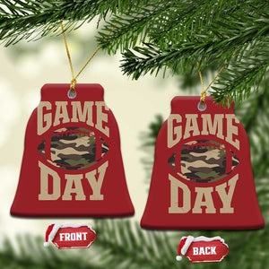 Game Day Football Christmas Ornament Funny Sunday Retro Camo Camouflage TS10 Bell Flake Red Print Your Wear