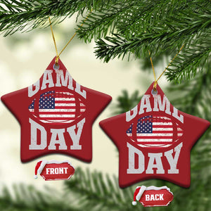 Game Day Football Christmas Ornament Funny Sunday Retro Patriotic American Flag TS10 Star Red Print Your Wear