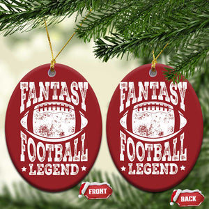 Fantasy Football Legend Christmas Ornament Funny Gameday Dad TS10 Oval Red Print Your Wear