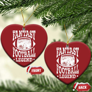 Fantasy Football Legend Christmas Ornament Funny Gameday Dad TS10 Heart Red Print Your Wear