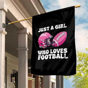 Funny Just A Girl Who Loves Football Garden Flag TS10 Print Your Wear
