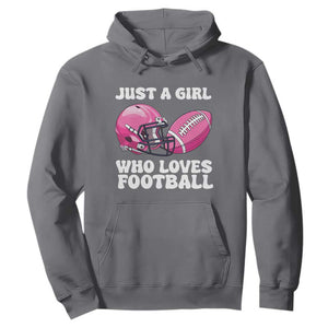 Funny Just A Girl Who Loves Football Hoodie TS10 Charcoal Print Your Wear