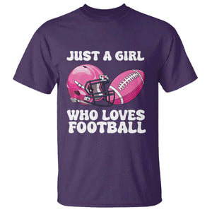 Funny Just A Girl Who Loves Football T Shirt TS10 Purple Print Your Wear