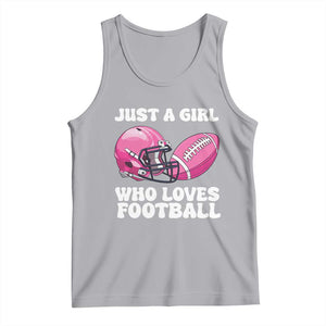 Funny Just A Girl Who Loves Football Tank Top TS10 Athletic Heather Print Your Wear