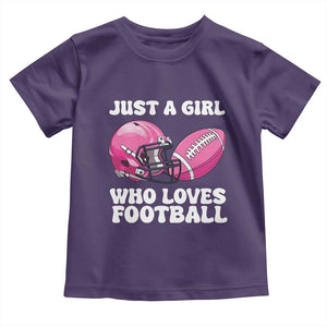 Funny Just A Girl Who Loves Football Toddler T Shirt TS10 Purple Print Your Wear