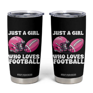 Funny Just A Girl Who Loves Football Tumbler Cup TS10 Black Print Your Wear