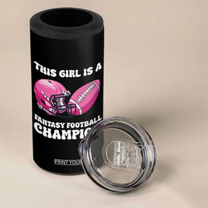 This Girl Is A Fantasy Football Champion 4 in 1 Can Cooler Tumbler Funny Champ Champion Draft TS10 Print Your Wear
