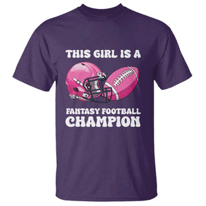 This Girl Is A Fantasy Football Champion T Shirt Funny Champ Champion Draft TS10 Purple Print Your Wear