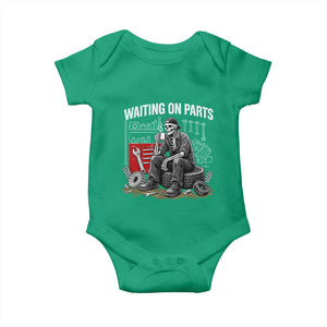 Funny Waiting On Parts Mechanic Skeleton Auto Repair Life Baby Onesie TS10 Irish Green Print Your Wear