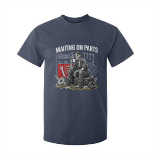 Funny Waiting On Parts Mechanic Skeleton Auto Repair Life T Shirt For Kid TS10 Navy Print Your Wear