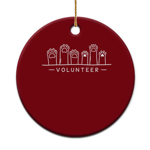 Animal Shelter Volunteer Ceramic Ornament Cat Dog Rescue Supporter TS10 1pc Red Print Your Wear