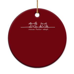 Rescue Dog Cat Ceramic Ornament Adopt Rescue Foster Animal Shelter Volunteer TS10 1pc Red Print Your Wear