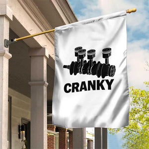 Cranky Car Engine Crankshaft Cars Lover Garden Flag Mechanics Father Day TS10 Print Your Wear
