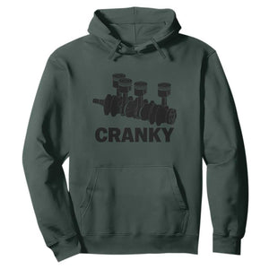 Cranky Car Engine Crankshaft Cars Lover Hoodie Mechanics Father Day TS10 Dark Forest Green Print Your Wear