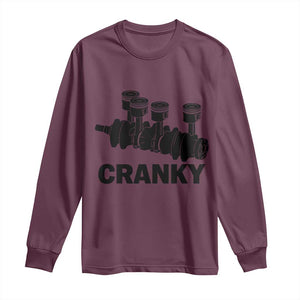 Cranky Car Engine Crankshaft Cars Lover Long Sleeve Shirt Mechanics Father Day TS10 Maroon Print Your Wear