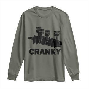 Cranky Car Engine Crankshaft Cars Lover Long Sleeve Shirt Mechanics Father Day TS10 Military Green Print Your Wear